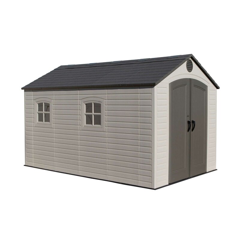 Lifetime 8 ft. W x 12 ft. 5 in. D Plastic Storage Shed ...
