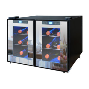 12 Bottle Dual Zone Freestanding Wine ..