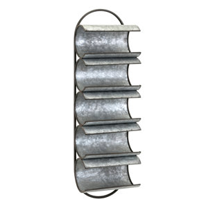 Wall Mounted Wine Racks You Ll Love Wayfair Alfred Galvanized 5 Bottle Wall Mounted Wine Rack