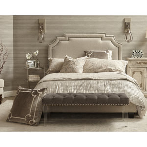 Galway Tiered Clipped Corner Queen Upholstered Panel Bed