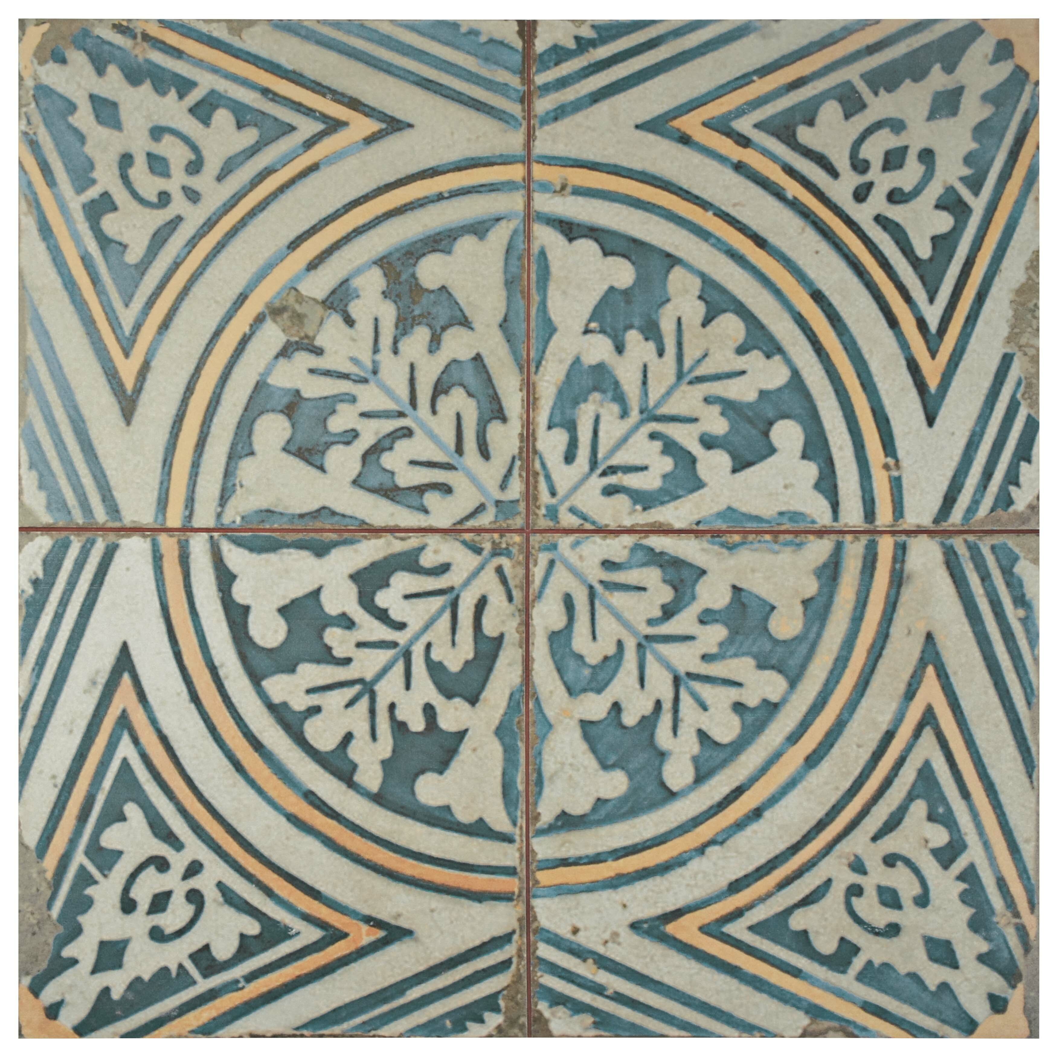 EliteTile Royalty 1763 X 1763 Ceramic Field Tile In Blue Yellow