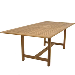 Bridgepointe Contemporary Rectangle Teak Dining Table