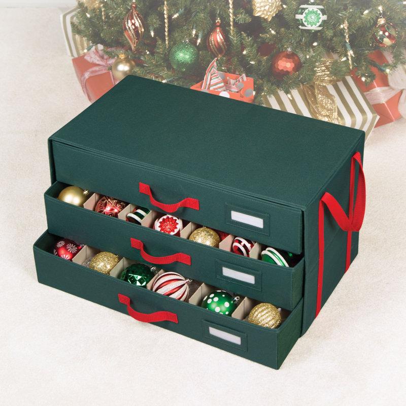 Richards Homewares Holiday 54 Compartment 3 Drawer Ornament Storage