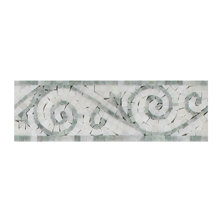 Listello Border Accent Tiles You Ll Love Wayfair Ming 4 X 12 Marble Art Border Tile In Green Pure White Set Of 10