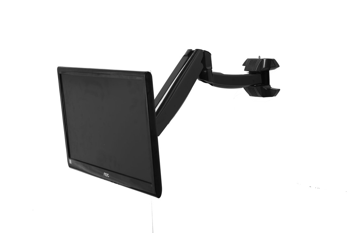 VIvo Single LCD Monitor Black Height Adjustable Wall Mount & Reviews