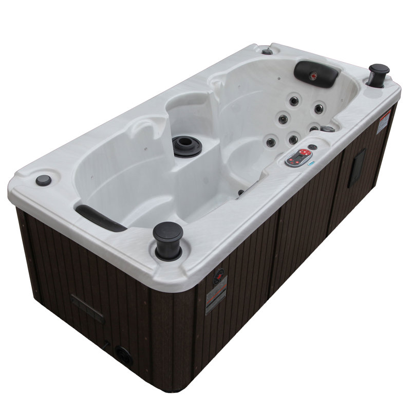Canadian Spa Co Yukon 2 Person 16 Jet Plug And Play Hot Tub With Yukon 2 Person 16 Jet Plug And Play Hot Tub With Waterfall