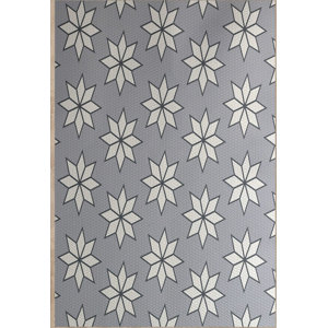 Christmass Geometric Print Gray Indoor/Outdoor Area Rug
