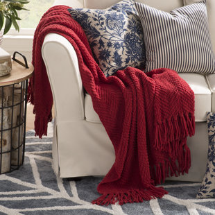 Dark Red Throw Blanket Wayfair Quickview