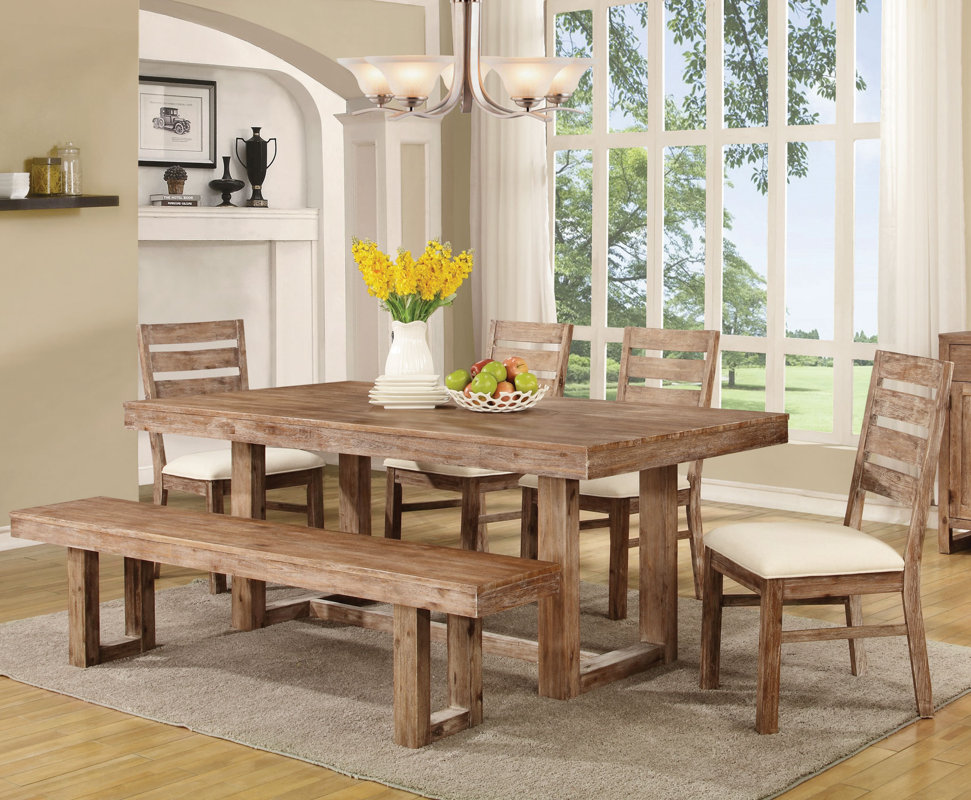 Laurel Foundry Modern Farmhouse Hollingshead 6 Piece Dining Table ... Laurel Foundry Modern Farmhouse Hollingshead 6 Piece Dining Table ...