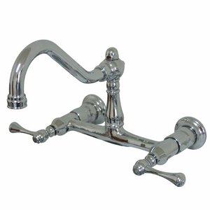 Wall mounted Double Handle Bathroom Faucet