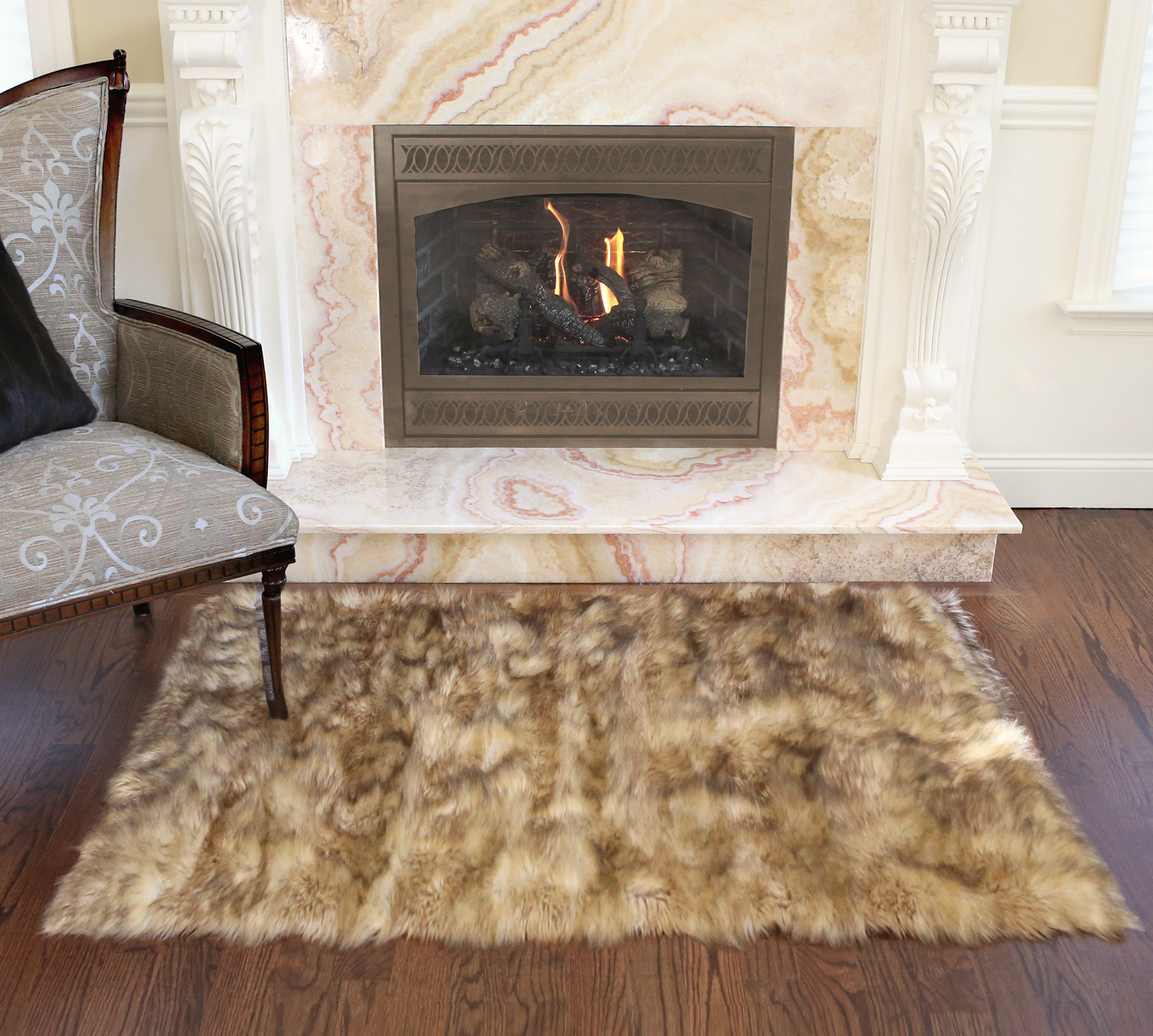 Union Rustic Meiman Luxury Faux Fur Area Rug Reviews Wayfair