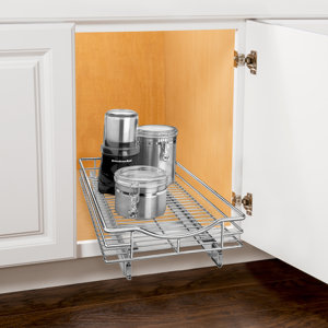 Roll Out Cabinet Organizer - Pull Out Drawer - Under Cabinet Sliding Shelf - 14 inch wide x 18 inch ...