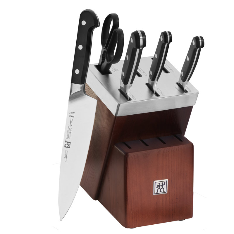 henckels 7 piece self sharpening knife block set