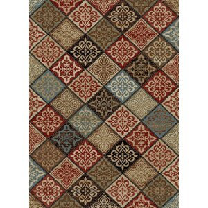 New York Mosaic Brown Area Rug