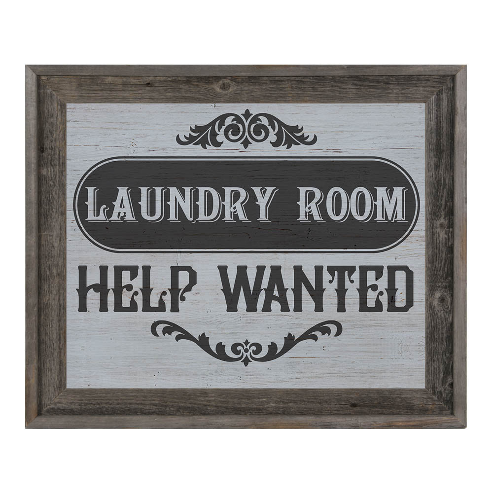 Laundry Room Help Wanted Framed Textual Art On Canvas In Grey Black Laundry Room Help Wanted Framed Textual Art On Canvas In Grey Black Joss Main