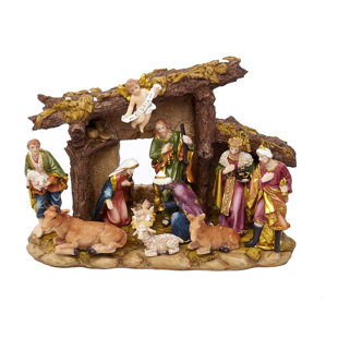 Nativity Scenes Sets You Ll Love Wayfair 11 Piece Figures And Le Nativity Set