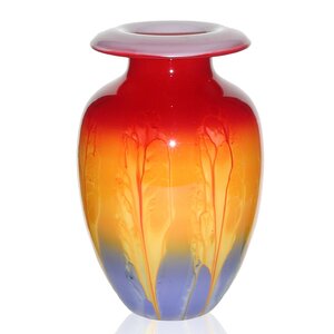Hand Painted Glass 1950 Retro Series Vase