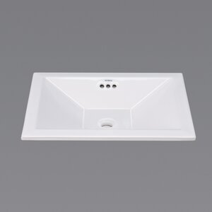 Ceramic Self Rimming Bathroom Sink