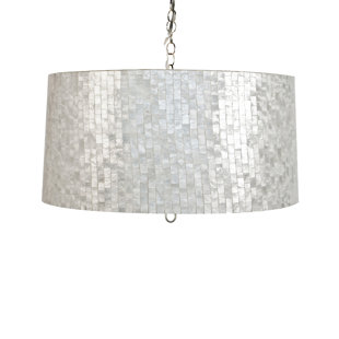 Oyster Shell Chandelier Wayfair Capiz Shell 2 Light Drum Chandelier