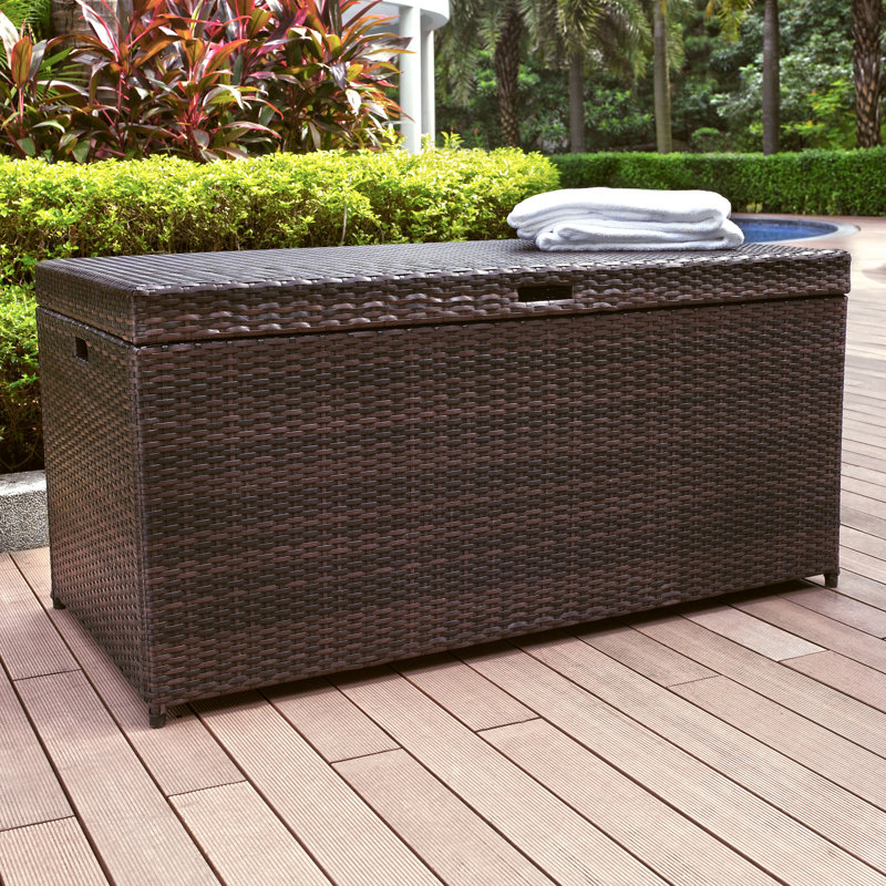 rattan deck storage
