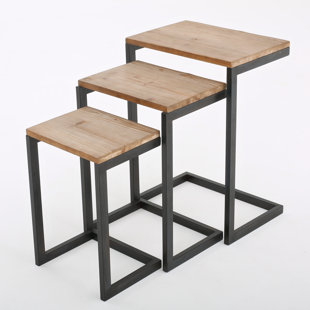 Modern Nesting Tables Allmodern Cetus 3 Piece Nesting Tables