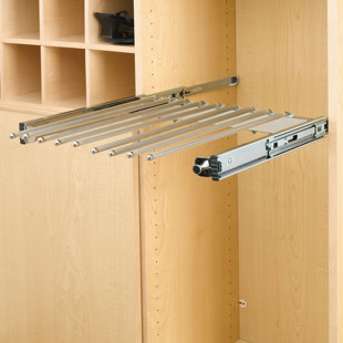 Pull Out Pant Rack Wayfair Pull Out Pants Rack With Full Extension Slide
