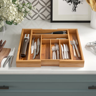 Kitchen Drawer Organizers You Ll Love Wayfair Chervil Expanding 2 H X 16 W 20 D Drawer Organizer