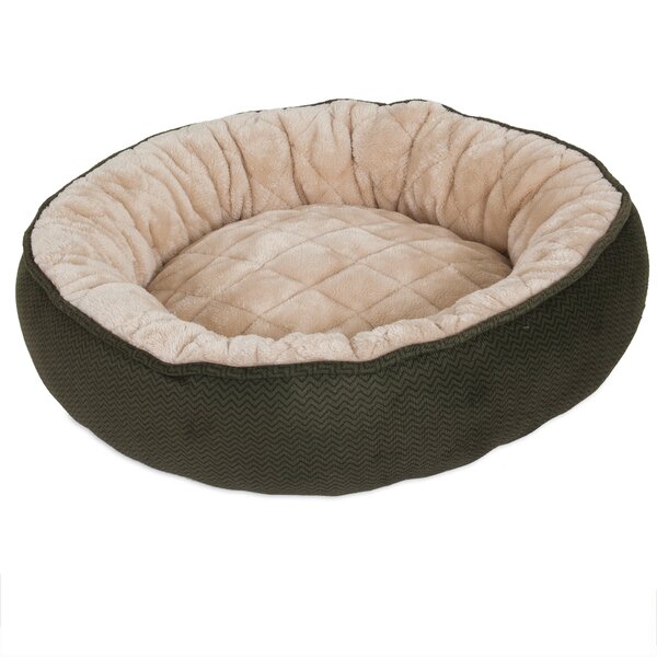 round bolster dog bed