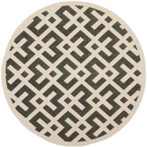 Jefferson Place Black & Beige Indoor/Outdoor Area Rug