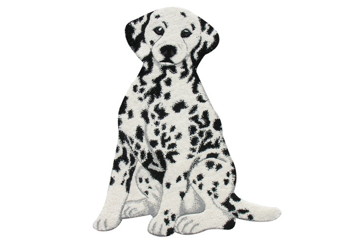 Zoomie Kids Hickory Dalmatian Dog Hand Woven Wool Black White Area Zoomie Kids Hickory Dalmatian Dog Hand Woven Wool Black White Area Rug Wayfair