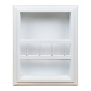 White Magazine Racks You Ll Love Wayfair Apache Recessed In Wall Bathroom Magazine Rack