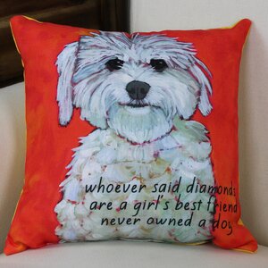 Doggy Girl'S Best Friend Throw Pillow