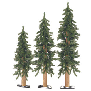 3 Piece Alpine Green Cedar Artificial Christmas Tree Set 110 Clear White Lights And Stands 3 Piece Alpine Green Cedar Artificial Christmas Tree Set 110 Clear White Lights And Stands
