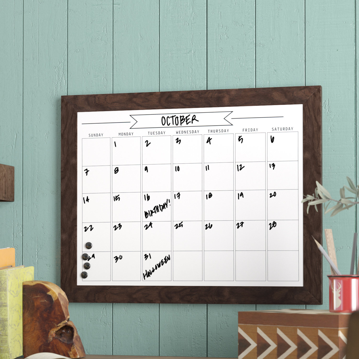 union rustic framed monthly