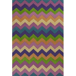 Shari Multi Chic Ziggy Zaggy Area Rug