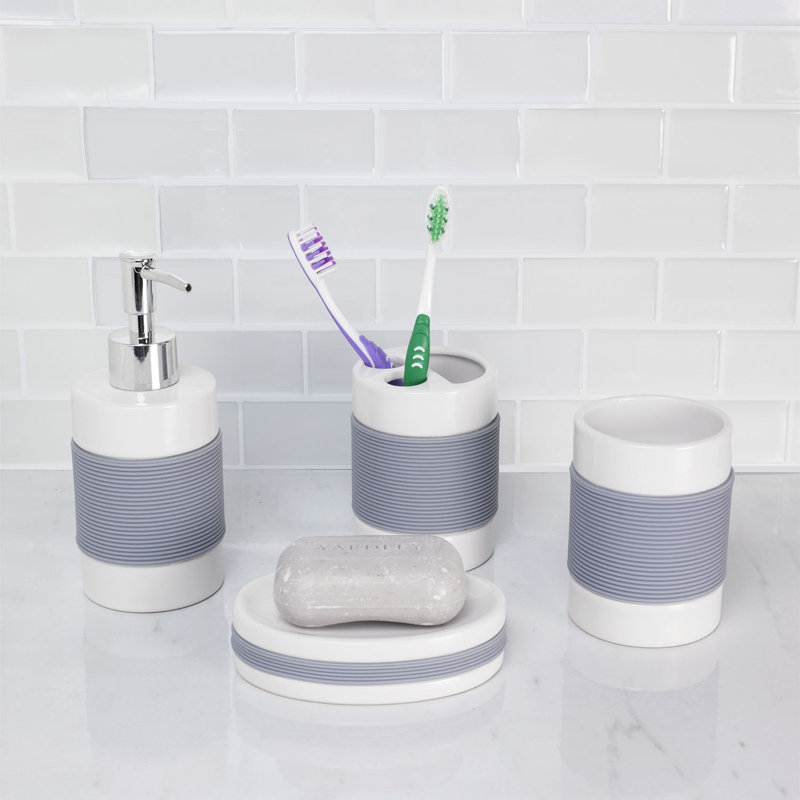 The Twillery Co. Hardy 4Piece Bathroom Accessory Set & Reviews Wayfair