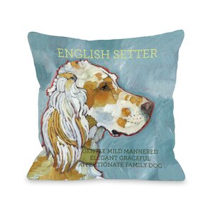 Doggy Du00e9cor English Setter Throw Pillow