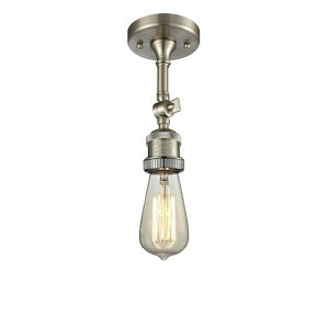 Bare Bulb 1-Light Semi Flush Mount