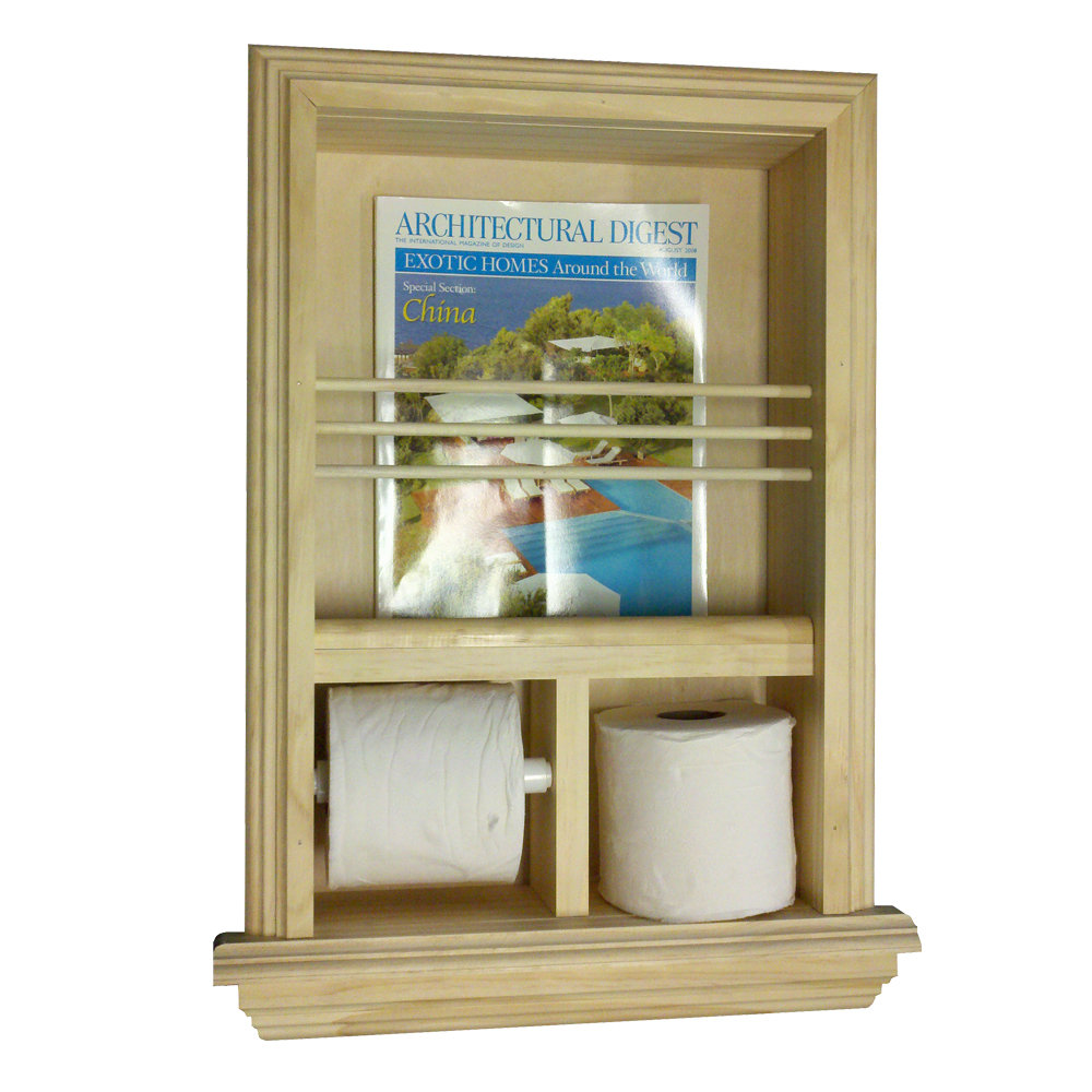 Wg Wood Products Recessed Magazine Rack And Toilet Paper Holder Wg Wood Products Recessed Magazine Rack And Toilet Paper Holder Wayfair