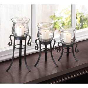 3 Piece Allure Candle Stand Trio Set