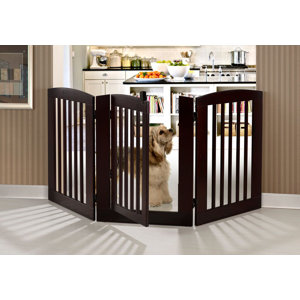 Ruffluv 3 Panel Expansion Dog Gate with Door
