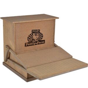 Wood Treadle Chicken Feeder