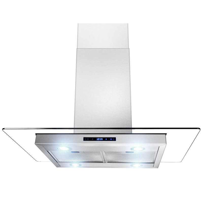 AKDY 30" 400 CFM Convertible Island Range Hood Wayfair