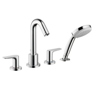 Logis Double Handle Deck Mounted Tub Set with Hand Shower