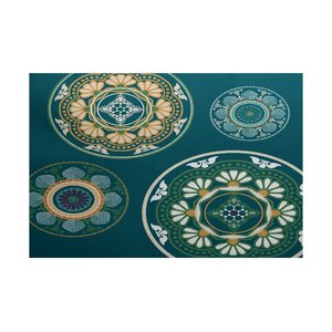 Soluri Teal Indoor/Outdoor Area Rug