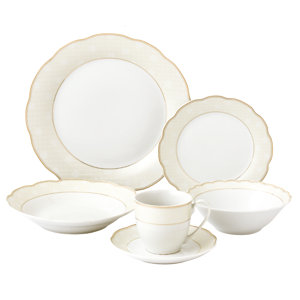 Tova Wavy 24 Piece Dinnerware Set Service for 4 (Set of 24)
