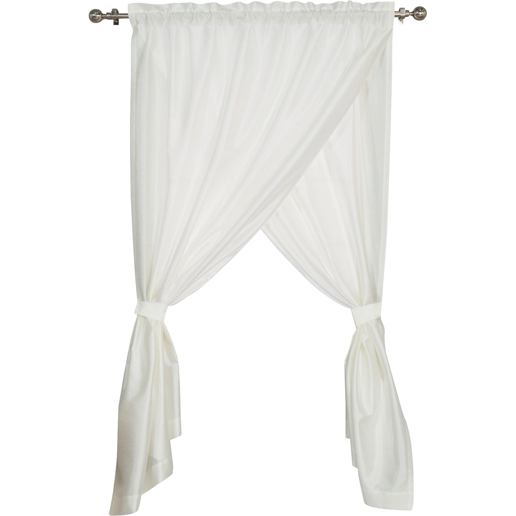 Best Home Fashion, Inc. Olivia Overlap Solid SemiSheer Rod Pocket