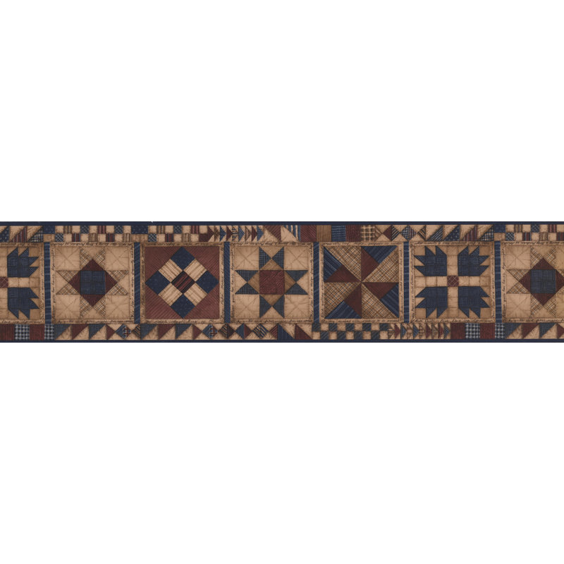 Jeannine Retro Square Triangular Geometric Design Abstract 15 L X 5 W Wallpaper Border