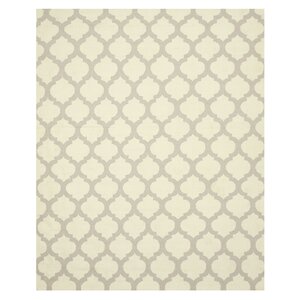 Hand Knotted Ivory/Gray Area Rug