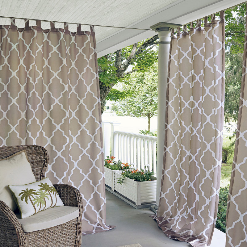 Alcott Hill Geraghty Indoor/Outdoor Polyester Single Curtain Panel